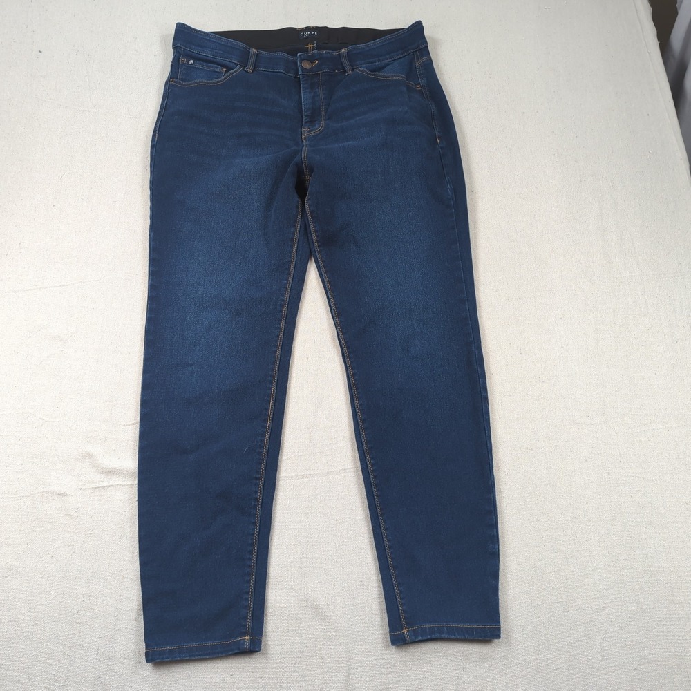 Curve Appeal Jeans Womens 14 32 Blue High Rise Stretch Skinny Casual